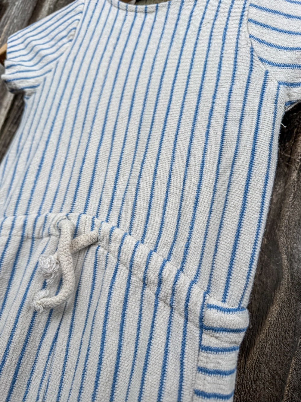 DISCOUNT Zara Kids Girl Striped Jumpsuit Romper 6 Play Condition Outfit Soft - Picture 2 of 10